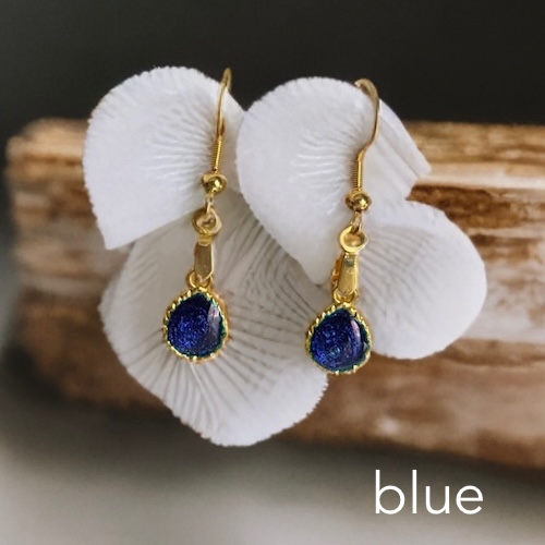 Blue Teardrop Earrings