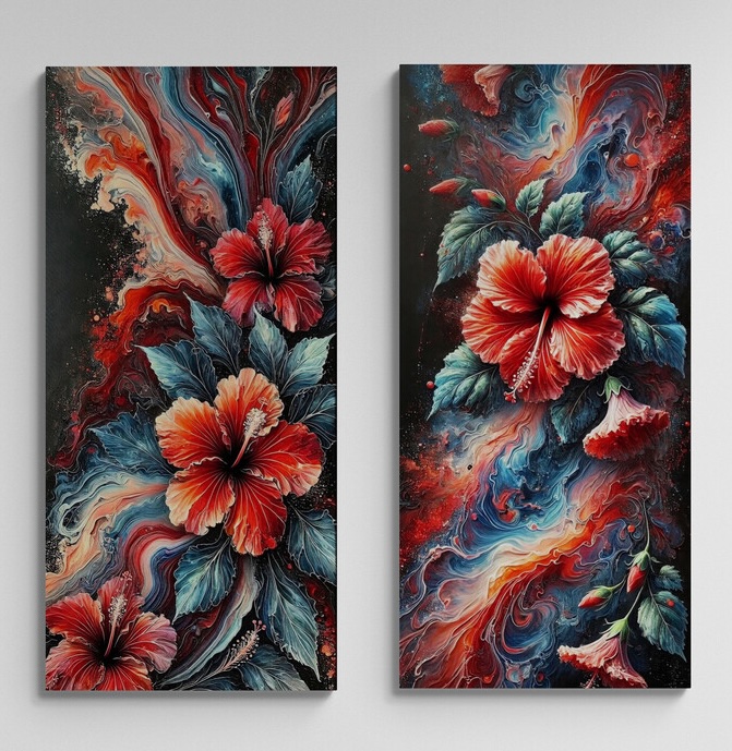 Hybiscus Diptych